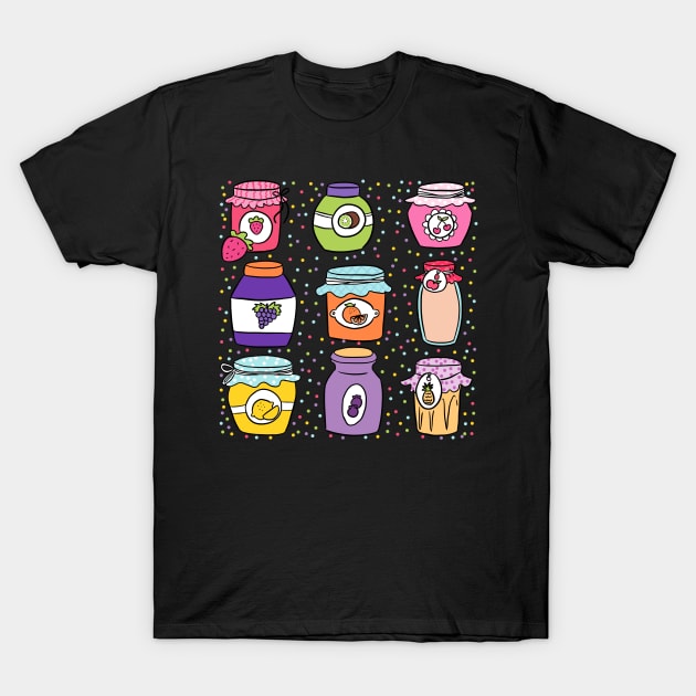 Cute fruit jams T-Shirt by Yarafantasyart